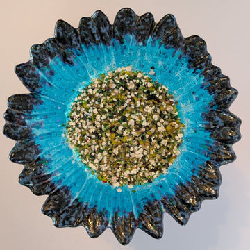 Artisan Glass Sunflower Bowl